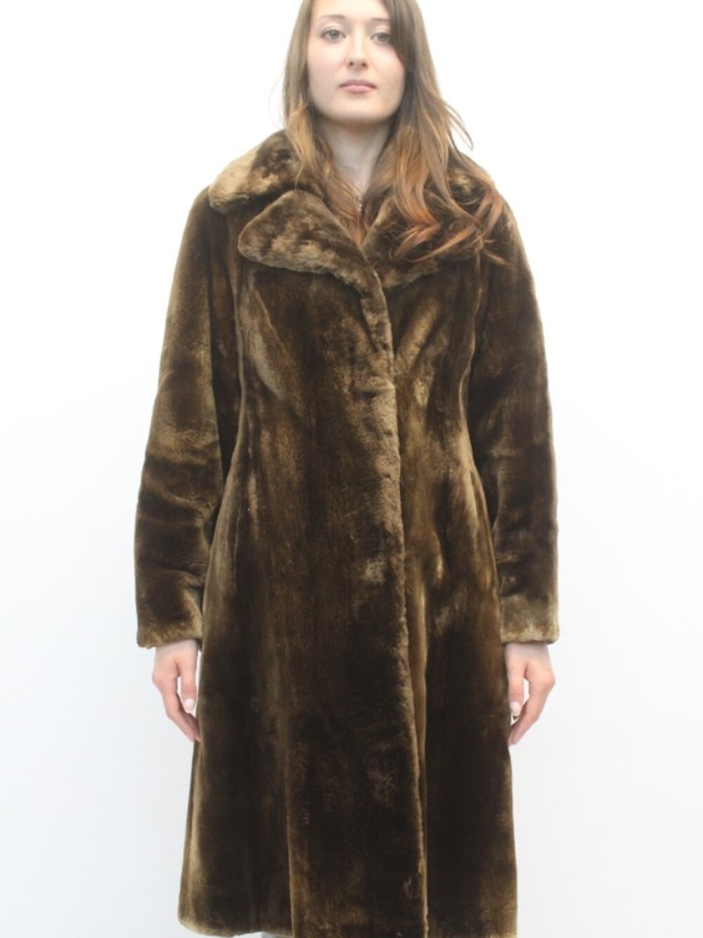 EXCELLENT CANADIAN SHEARED OTTER FUR COAT JACKET WOMEN WOMAN SIZE 4 PETITE